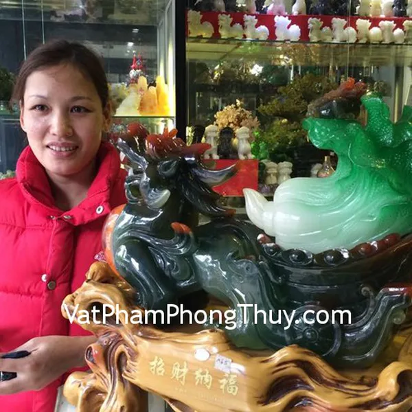 Chị Dự_Khách hàng mua Tỳ hưu kéo cải xanh_chiêu tài nạp phước A065
