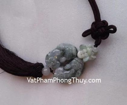 Ngọc bội đồng tiền khắc hoa vân nổi (GCN)(50.41gr) S6896-S2-3428