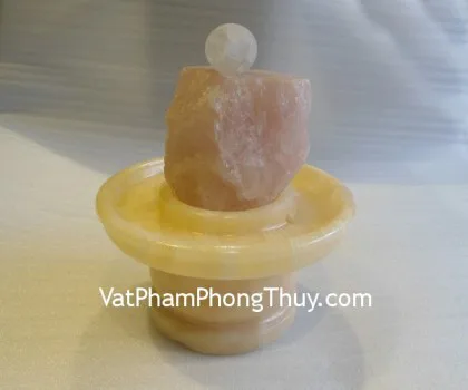 Phong thủy luân hoàng long + thạch anh hồng M112