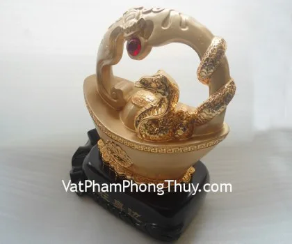 Rắn vàng kim trên đỉnh vàng- Phước tại bên cạnh (lớn) FE101
