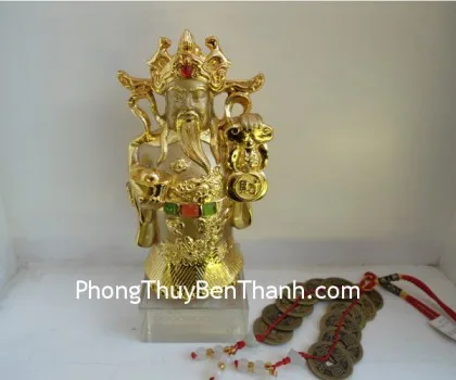 Thần tài vàng đứng đế thủy tinh - tài nguyên quãng tiến H268G