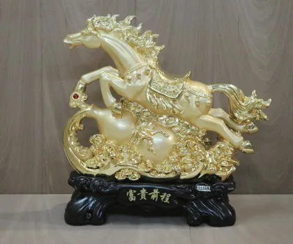 Ngựa vàng phi nước đại trên hồ lô vàng - Phú quý tiền trình FG114A