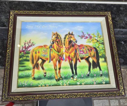 Tranh Song Mã Vượng Duyên NGUA2616